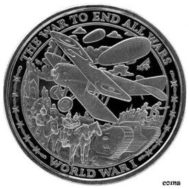 【極美品/品質保証書付】 アンティークコイン コイン 金貨 銀貨 [送料無料] 1 - 1 oz .999 Silver Round - Patriot - World War 1- Antiqued - In Stock
