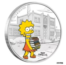 【極美品/品質保証書付】 アンティークコイン コイン 金貨 銀貨 [送料無料] 1 oz silver Proof Lisa Simpson Tuvalu .9999 Pure Simpsons Homer Fox Maggie Girl