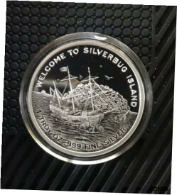 【極美品/品質保証書付】 アンティークコイン コイン 金貨 銀貨 [送料無料] 2015 SILVER BUG ISLAND 1 TROYOZ .999 FINE SILVER COIN IN CAPSULE W/BOX