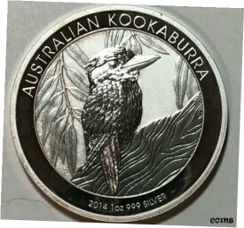 【極美品/品質保証書付】 アンティークコイン コイン 金貨 銀貨 [送料無料] 2014 1 Oz Kookaburra $1 Australian .999 Silver BU Coin In Capsule Proof-Like