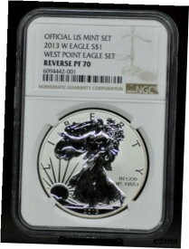 【極美品/品質保証書付】 アンティークコイン コイン 金貨 銀貨 [送料無料] 2013-W NGC PF70 Reverse Proof West Point Eagle Set Silver Eagle [022DUD]
