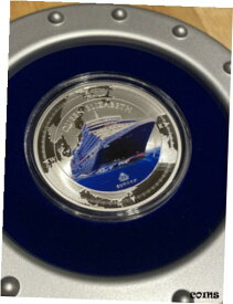 【極美品/品質保証書付】 アンティークコイン コイン 金貨 銀貨 [送料無料] 2013 Pitcairn Islands $2 Cunard Queen Elizabeth 1 oz. pure silver .999 coin