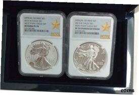 【極美品/品質保証書付】 アンティークコイン コイン 金貨 銀貨 [送料無料] 2013-W West Point Eagle 2-Coin Set NGC SP70/PF70 Enhanced/Reverse Proof
