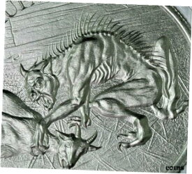 【極美品/品質保証書付】 アンティークコイン コイン 金貨 銀貨 [送料無料] 2 oz .999 silver CHUPAKABRA Intaglio Mint BU round in capsule Creature Monster