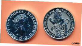 【極美品/品質保証書付】 アンティークコイン コイン 金貨 銀貨 [送料無料] GREAT BRITAIN - 2016 -?5-LION OF ENGLAND 2 OZ PURE SILVER - #GG