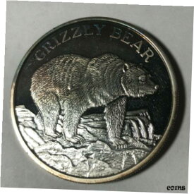 【極美品/品質保証書付】 アンティークコイン コイン 金貨 銀貨 [送料無料] North American Wildlife Series Grizzly Bear 2 oz .999 Silver Proof Round #SR145