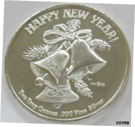 【極美品/品質保証書付】 アンティークコイン コイン 金貨 銀貨 [送料無料] 1985 Happy New Year / Season's Greetings 2 oz. .999 Fine Silver Art Round