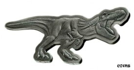 【極美品/品質保証書付】 アンティークコイン コイン 金貨 銀貨 [送料無料] 2021 Niue $5 Jurassic Park Jurassic World $5 2 oz T-Rex Antiqued Silver Coin