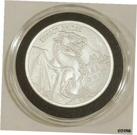 【極美品/品質保証書付】 アンティークコイン コイン 金貨 銀貨 [送料無料] 2oz Silver Gargoyle #6 Dragon Bridge Gargoyles of the World Round Round Coin