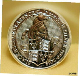 【極美品/品質保証書付】 アンティークコイン コイン 金貨 銀貨 [送料無料] 2018 2oz .9999 Fine UK Queens Beast Black Bull of Clarence Silver Coin