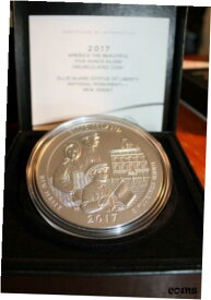 【極美品/品質保証書付】 アンティークコイン コイン 金貨 銀貨 [送料無料] 2017 P Ellis Island 5 oz silver coin with OGP & COA
