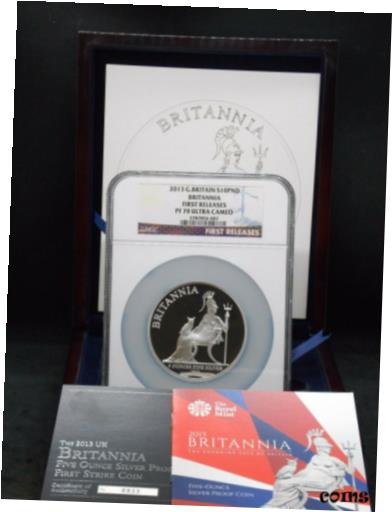アンティークコイン コイン 金貨 銀貨 [送料無料] 2013 Great Britain 5oz .999 Proof Silver BRITANNIA NGC PF70 UC First Release #RW