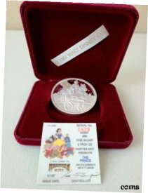 【極美品/品質保証書付】 アンティークコイン コイン 金貨 銀貨 [送料無料] Limited edition 999 5oz SILVER Disney Snow White 50th Anniversary Prince Coin