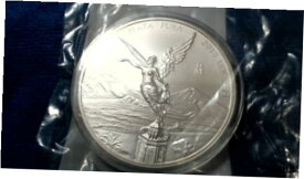 【極美品/品質保証書付】 アンティークコイン コイン 金貨 銀貨 [送料無料] 2018 Mexico 5 oz silver Libertad, BU, capsuled, in sealed APMEX bag