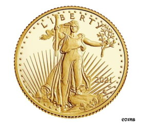 【極美品/品質保証書付】 アンティークコイン コイン 金貨 銀貨 [送料無料] American Eagle 2021 1/10 One-Tenth Ounce Gold Proof Coin 21EEN Sealed Box!