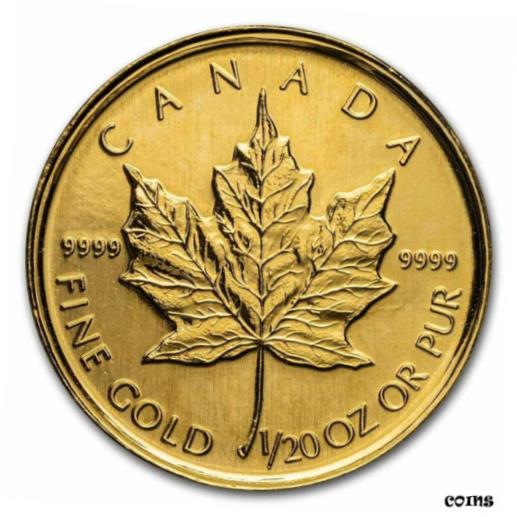 アンティークコイン コイン 金貨 銀貨 [送料無料] 1993 Canada 1/20 oz Gold Maple Leaf BU - SKU#234469のサムネイル