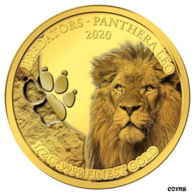 【極美品/品質保証書付】 アンティークコイン コイン 金貨 銀貨 [送料無料] 2020 Senegal .999 Gold Coin Lion Panthera Leo Cat Big Five Predators Wildlife