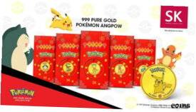 【極美品/品質保証書付】 アンティークコイン コイン 金貨 銀貨 [送料無料] Pokemon 999 Pure Gold Coin 0.1g Ang Pow 5 PIECE COINS SET SK JEWELLERY