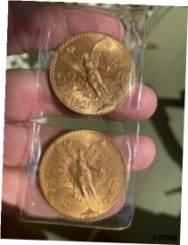 【極美品/品質保証書付】 アンティークコイン 金貨 Mexican Gold Centenario 50 Peso Coin 1947 37.5 Grams Pure Gold 1.2057 Oz 2 avail [送料無料] #gcf-wr-009999-136