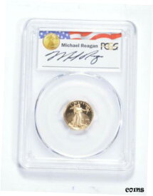 PR70 DCAM 1996-W $5 アメリカン イーグル 1/10 オンス ゴールド レーガン レガシー サイン入り PCGS *0892PR70 DCAM 1996-W $5 American Eagle 1/10 Oz Gold Reagan Legacy Signed PCGS *0892