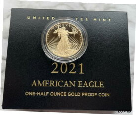 【極美品/品質保証書付】 アンティークコイン 金貨 2021-W 1/2 oz American Eagle Gold Proof Coin - Type 2 - IN-HAND READY TO SHIP [送料無料] #gcf-wr-009999-1599