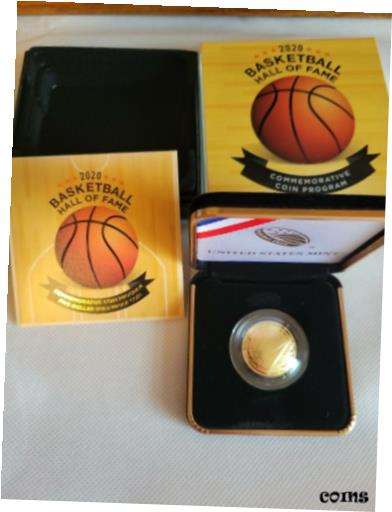 アンティークコイン コイン 金貨 銀貨 [送料無料] 2020-W $5 Basketball Hall of Fame Gold Proof Coin GEM Proof 20CA With OGP !のサムネイル