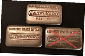 【極美品/品質保証書付】 アンティークコイン 銀貨 Engelhard Vintage 2x10 oz P Series Pure .999 Silver Loaf Bars Top#2 Examples! [送料無料] #sof-wr-010021-407