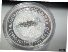 【極美品/品質保証書付】 アンティークコイン コイン 金貨 銀貨 [送料無料] 2015 P Australian 1 oz Silver Kookaburra 25th Anniversary 1990-2015 .999 BU