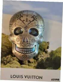 【極美品/品質保証書付】 アンティークコイン コイン 金貨 銀貨 [送料無料] AUTH & NEW Day of the dead heart skull Bullion 10 oz Monarch Silver