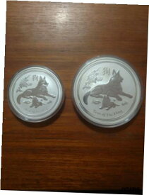 【極美品/品質保証書付】 アンティークコイン 銀貨 2018 Australia Lunar Year of the Dog 10 ounce and 5 ounce silver coins [送料無料] #scf-wr-010031-2850