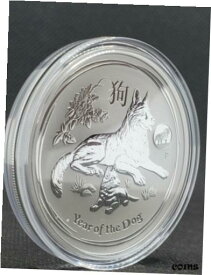 【極美品/品質保証書付】 アンティークコイン コイン 金貨 銀貨 [送料無料] 2018 P Australia $1 Silver Lunar Year of the Dog 1oz .999 Fine Silver Coin BU