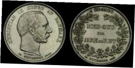 【極美品/品質保証書付】 アンティークコイン コイン 金貨 銀貨 [送料無料] Denmark 1888 2 Kroner AR (14.96g, 31mm, 11h) KM#799 Mintage 101,000 AU+ 5383