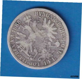 【極美品/品質保証書付】 アンティークコイン コイン 金貨 銀貨 [送料無料] 1888 - Hungary 1 FLORIN GULDEN SILVER - No 4126