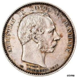 【極美品/品質保証書付】 アンティークコイン コイン 金貨 銀貨 [送料無料] [#877881] Coin, Denmark, Christian IX, 2 Kroner, 1888, Copenhagen, AU, Silver