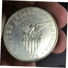【極美品/品質保証書付】 アンティークコイン コイン 金貨 銀貨 [送料無料] US PHILIPPINES ONE PESO 1903-S #392