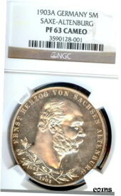 【極美品/品質保証書付】 アンティークコイン 硬貨 German States Saxe-Altenburg 1903 5 Mark Coin Thaler Taler NGC PF63 CAM PROOF PP [送料無料] #oct-wr-010071-1302