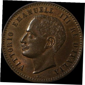 【極美品/品質保証書付】 アンティークコイン コイン 金貨 銀貨 [送料無料] Italy Kingdom 1903 2 centecimi R mint mark excellent condition bronze coin
