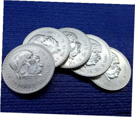 【極美品/品質保証書付】 アンティークコイン コイン 金貨 銀貨 [送料無料] 1947 MEXICO LOT OF 5 UN 1 PESO MORELOS " CACHETON " UNC SILVER COINS KM # 456