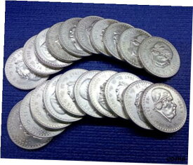 【極美品/品質保証書付】 アンティークコイン コイン 金貨 銀貨 [送料無料] 1947 MEXICO LOT OF 20 UN 1 PESO MORELOS " CACHETON " UNC SILVER COINS KM # 456