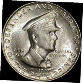【極美品/品質保証書付】 アンティークコイン コイン 金貨 銀貨 [送料無料] PHILIPPINES. 1947, 50 Centavos, Silver - General MacArthur 12d