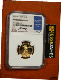 【極美品/品質保証書付】 アンティークコイン 金貨 2016 W $10 PROOF GOLD EAGLE NGC PF70 ULTRA CAMEO EDMUND MOY HAND SIGNED LABEL [送料無料] #got-wr-010166-185