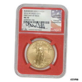 【極美品/品質保証書付】 アンティークコイン 金貨 2016-W $50 Gold Eagle NGC MS70 First Day of Issue Castle Label Red Core Bullion [送料無料] #got-wr-010166-269