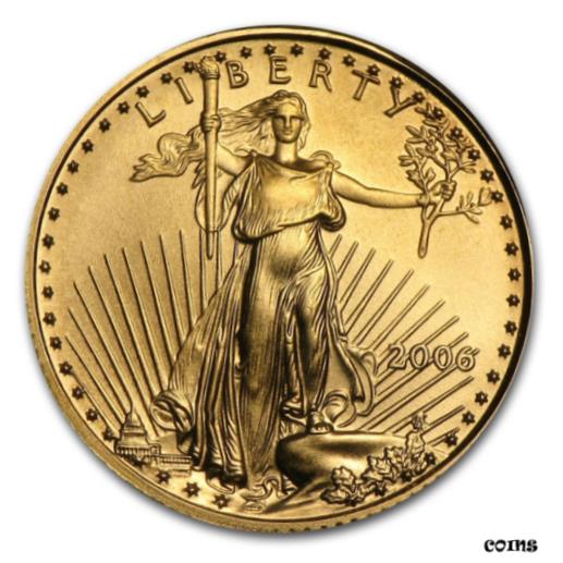 アンティークコイン コイン 金貨 銀貨 [送料無料] 2006 1/10 oz Gold American Eagle BU - SKU #11969のサムネイル