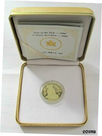 【極美品/品質保証書付】 アンティークコイン 金貨 2006 Canada $150 gold dollars Lunar Year of the DOG proof COA 1059 [送料無料] #gof-wr-010168-315