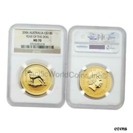 【極美品/品質保証書付】 アンティークコイン 金貨 Australia 2006 Year of Dog 100 Dollars Gold NGC MS70 [送料無料] #got-wr-010168-392