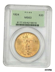 【極美品/品質保証書付】 アンティークコイン 金貨 1924 $20 PCGS MS63 (OGH) Boldly Struck - Saint Gaudens Double Eagle - Gold Coin [送料無料] #gct-wr-010175-3559