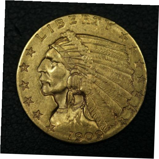 アンティークコイン コイン 金貨 銀貨 [送料無料] 1909 $2.50 Indian Head Gold Quarter Eagleのサムネイル
