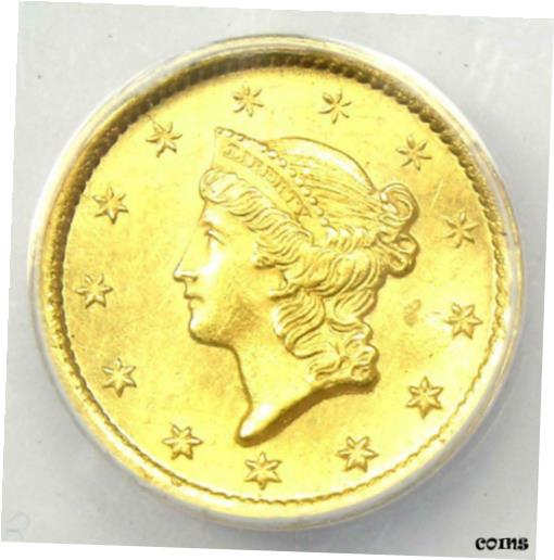 アンティークコイン コイン 金貨 銀貨 [送料無料] 1849-O Liberty Gold Dollar G$1 - Certified ANACS MS60 Details (UNC) - Rare Date!