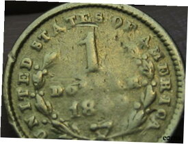 【極美品/品質保証書付】 アンティークコイン コイン 金貨 銀貨 [送料無料] 1849 O $1 Gold Indian Princess One Dollar Coin- Open Wreath