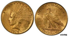 【極美品/品質保証書付】 アンティークコイン 硬貨 1914-D AV $10, Eagle. PCGS MS62. Saint-Gaudens Denver IGWT KM 130 [送料無料] #oot-wr-010193-2052